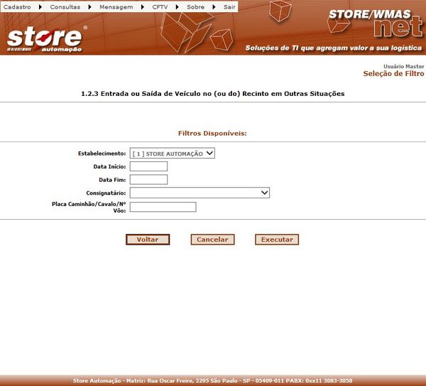 1.2.3 ENTRADA OU SAÍDA DE VEÍCULO NO (OU DO) RECINTO EM OUTRAS SITUAÇÕES